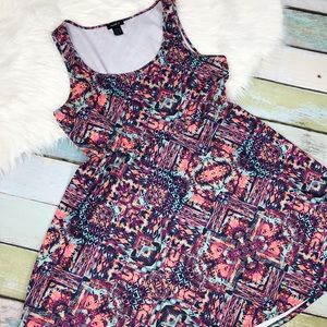 Torrid Aztec Pattern Multicolored Skater Dress 2X
